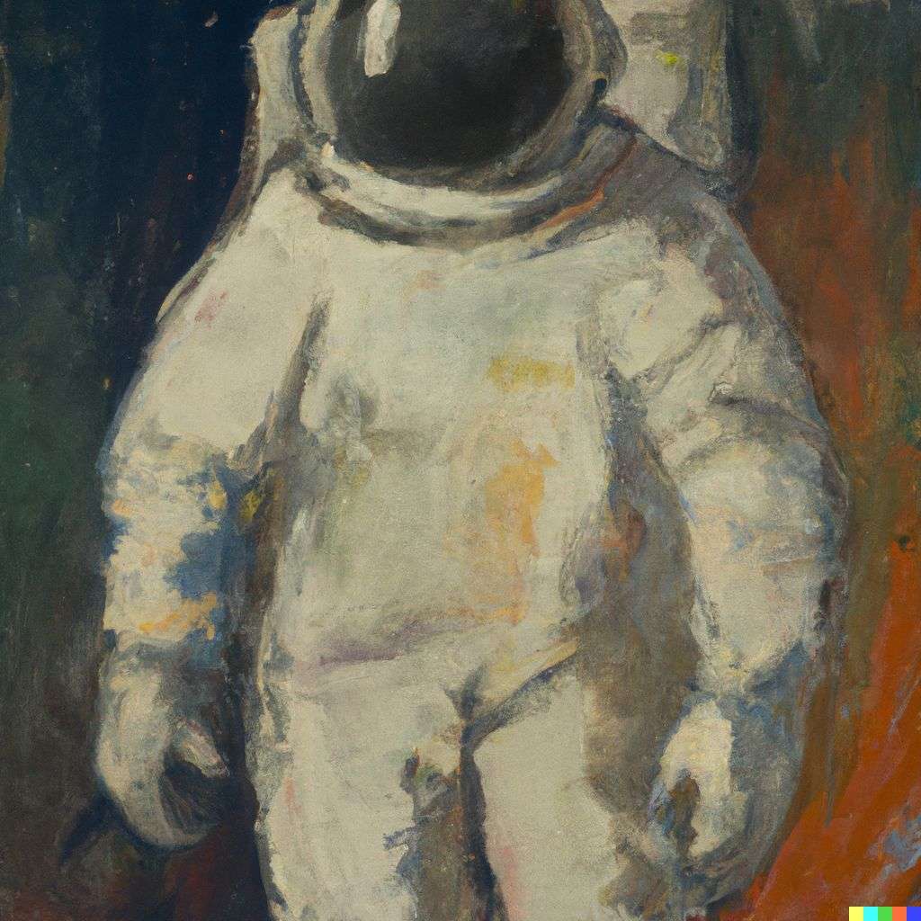 an astronaut, painting by Edgar Degas